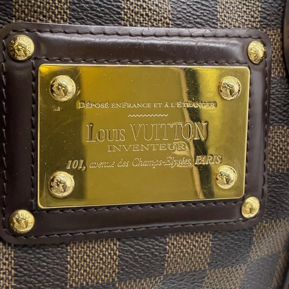Louis Vuitton Damier Ebene Berkeley N52000 Handbag,LRG,Brn-Beige, Leather/Canvas - Picture 15 of 17